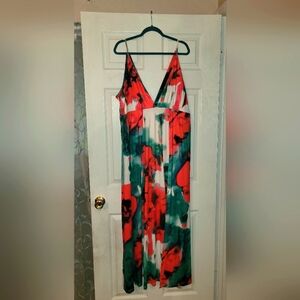 Center of attention double slit maxi dress...size 2X NWT